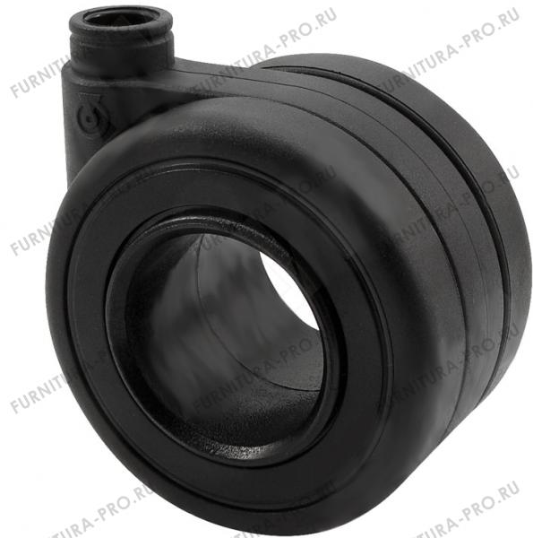 DENVER Опора колесная, прорезиненное колесо, D65 мм, без стопора, черная CST15 BLACK фото, цена 575 руб.