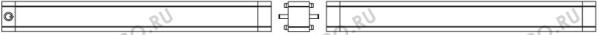 Коннектор прямой, для Led Linear Touch, Led Linear, отделка под алюминий