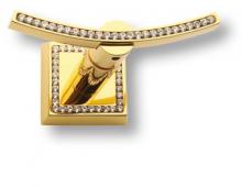 Крючок однорожковый, латунь с кристаллами Swarovski, глянцевое золото 24K 3506-2-75-030 фото, цена 18 670 руб.