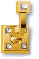 Крючок однорожковый, латунь с кристаллами Swarovski, глянцевое золото 24K 3506-72-030 фото, цена 16 510 руб.