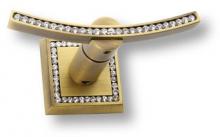Крючок однорожковый, латунь с кристаллами Swarovski, цвет - старая бронза 3506-2-75-013 фото, цена 12 155 руб.