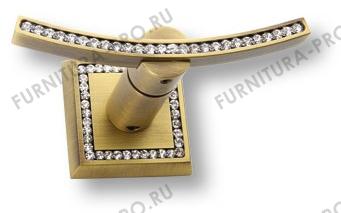 Крючок однорожковый, латунь с кристаллами Swarovski, цвет - старая бронза 3506-2-75-013 фото, цена 12 155 руб.