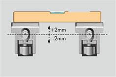Менсолодержатель для стеклянных полок 5 - 10 мм,  глянцевый хром