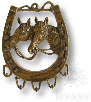 Настенная ключница "Лошадь", латунь 130069 фото, цена 5 005 руб.