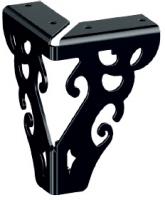 Ножка декоративная Кальяри, h.100, отделка черный бархат (матовый) NIP3.0100.9005 фото, цена 660 руб.