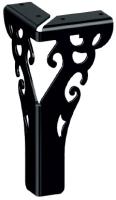 Ножка декоративная Кальяри, h.150, отделка черный бархат (матовый) NS.13.150.9005 фото, цена 830 руб.