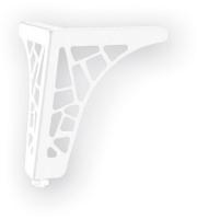 Ножка декоративная Париж, h.150, отделка белый бархат (матовый) NS.01.150.9016 фото, цена 2 360 руб.
