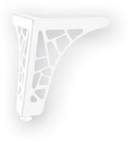 Ножка декоративная Париж, h.150, отделка белый бархат (матовый) ОП.PR-15R.9010 фото, цена 2 240 руб.