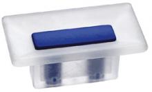 Ручка-кнопка 16мм, отделка транспарент матовый + синий 8.1069.0016.94-0473 фото, цена 275 руб.