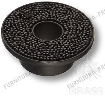 Ручка кнопка c чёрными кристаллами Swarovski, цвет покрытия - чёрный STONE32/N-SW/N фото, цена 6 690 руб.
