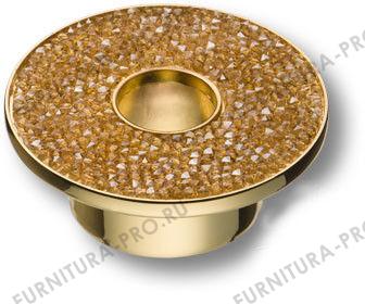 Ручка кнопка c золотыми кристаллами Swarovski, глянцевое золото STONE32/O-SW/O фото, цена 7 195 руб.