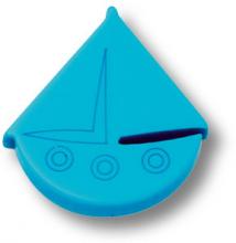 Ручка кнопка детская, кораблик синий 604AZ фото, цена 565 руб.