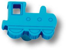 Ручка кнопка детская, паровозик синий 605AZ фото, цена 650 руб.