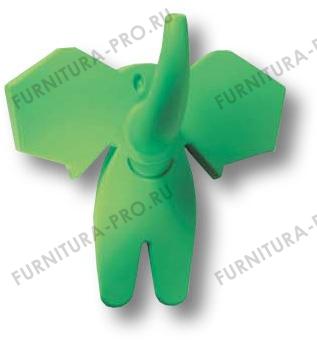 Ручка кнопка детская, слон зеленый 463025ST06 фото, цена 585 руб.