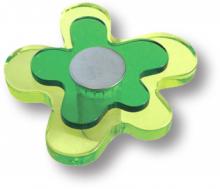 Ручка кнопка детская, цветок зеленый 678VE фото, цена 1 095 руб.