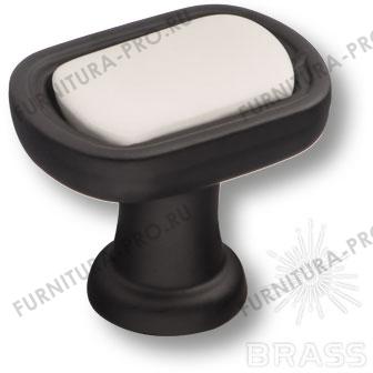 Ручка кнопка керамика с металлом, белый/чёрный 6025-85-000 фото, цена 730 руб.