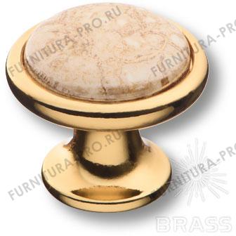 Ручка кнопка керамика с металлом, белый с орнаментом/глянцевое золото 3008-60-L BROWN фото, цена 1 215 руб.