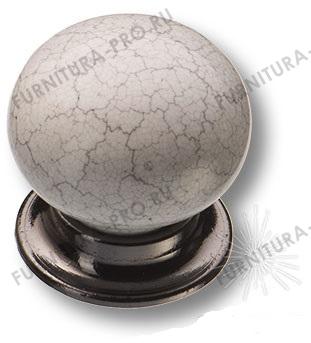 Ручка кнопка керамика с серой "паутинкой", чёрный 3005-70-000-08 фото, цена 555 руб.