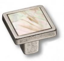 Ручка кнопка квадратная эксклюзивная коллекция, античное серебро 15.320.00 MP 05 16 фото, цена 570 руб.
