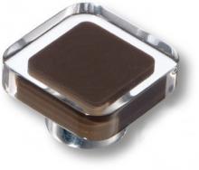 Ручка кнопка квадратная, коричневый 697MA фото, цена 1 225 руб.