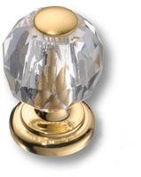 Ручка кнопка, латунь с кристаллом, глянцевое золото 24 0737-030-1 фото, цена 4 130 руб.