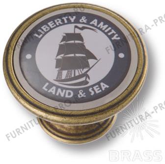 Ручка кнопка LIBERTY&AMITY, парусник, старая бронза 550BR19 фото, цена 545 руб.