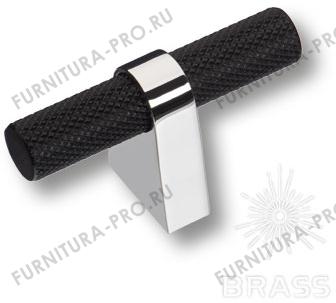 Ручка кнопка модерн, глянцевый хром/чёрный 8965 0008 CR-AL6 фото, цена 770 руб.