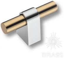 Ручка кнопка модерн, глянцевый хром/глянцевое золото 8966 0008 CR-GL фото, цена 760 руб.