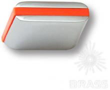 Ручка-кнопка модерн, глянцевый хром с оранжевой вставкой 429025MP02PL09 фото, цена 540 руб.