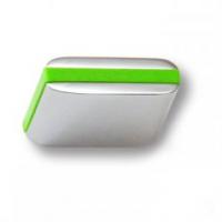Ручка-кнопка модерн, глянцевый хром с зелёной вставкой 429025MP02PL13 фото, цена 540 руб.