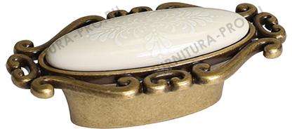 Ручка-кнопка, отделка бронза античная "Флоренция" + керамика P40.X01.G4.MD1G фото, цена 875 руб.