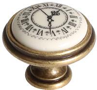 Ручка-кнопка, отделка бронза античная "Флоренция" + керамика P77.Y01.Q2.MD1G фото, цена 485 руб.