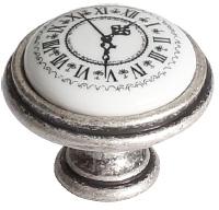Ручка-кнопка, отделка старое серебро с блеском + керамика P77.Y00.Q2.ME8G фото, цена 535 руб.