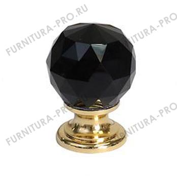 Ручка-кнопка, отделка золото глянец + черное стекло 9992-133 фото, цена 1 320 руб.