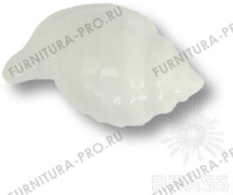 Ручка кнопка ракушка керамическая морская коллекция, цвет белый 320M0 фото, цена 620 руб.