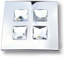 Ручка кнопка с кристаллами Swarovski эксклюзивная коллекция, глянцевый хром 16 мм 1035.0100.026 фото, цена 18 140 руб.