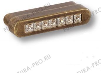 Ручка кнопка с кристаллами Swarovski, старая бронза 7166.0044.002 фото, цена 1 495 руб.