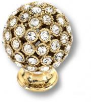 Ручка кнопка с кристаллами Swarovski, цвет-глянцевое золото MOB 472 26 SWA 19 фото, цена 4 145 руб.