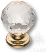 Ручка кнопка с кристаллом эксклюзивная коллекция, глянцевое золото 9991-100 фото, цена 2 695 руб.