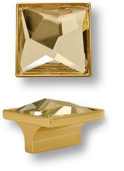 Ручка кнопка с кристаллом Swarovski эксклюзивная коллекция, глянцевое золото 32 мм 15.390.32.SWA.19 фото, цена 6 730 руб.