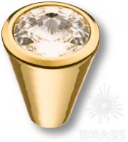 Ручка кнопка с кристаллом Swarovski, глянцевое золото 24K 25.355.24.SWA.19 фото, цена 1 865 руб.