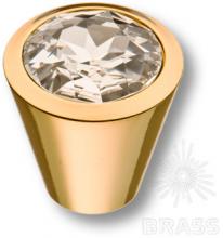 Ручка кнопка с кристаллом Swarovski, глянцевое золото 24K 25.355.35.SWA.19 фото, цена 3 050 руб.