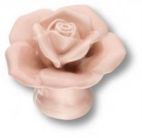 Ручка кнопка в форме розы, керамика ручной работы, цвет розовый 3060-PINK фото, цена 1 285 руб.