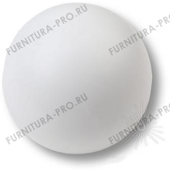 Ручка кнопка, выполнена в форме шара, цвет белый матовый 445BL1 фото, цена 415 руб.