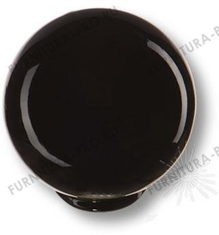 Ручка кнопка, выполнена в форме шара, цвет черный глянцевый 626NE фото, цена 140 руб.