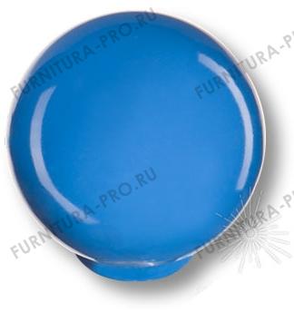 Ручка кнопка, выполнена в форме шара, цвет голубой глянцевый 626AZM фото, цена 140 руб.