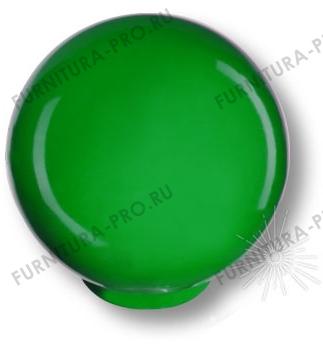 Ручка кнопка, выполнена в форме шара, цвет зеленый глянцевый 626VE1 фото, цена 160 руб.