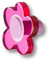 Ручка-кнопка, выполненная в форме цветка с пятью лепестками, цвет малиновый 698MGX фото, цена 1 040 руб.