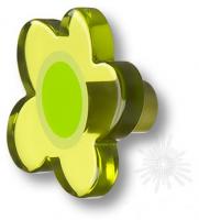 Ручка-кнопка, выполненная в форме цветка с пятью лепестками, цвет зеленый 698VEX фото, цена 1 040 руб.