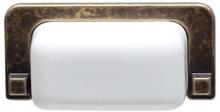 Ручка-ракушка 64мм, отделка бронза + керамика 1201-64-3660 фото, цена 1 025 руб.